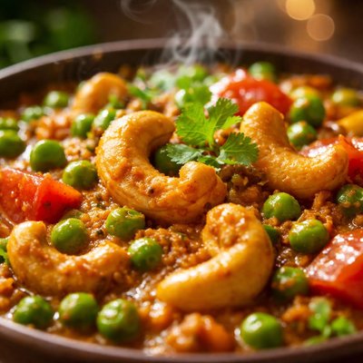 Image of Cashew and Green Peas Curry