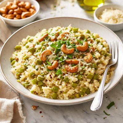 Image of Cashew Nut and Green Pepper Risotto