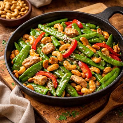Image of Cashew Snow Pea Stir Fry