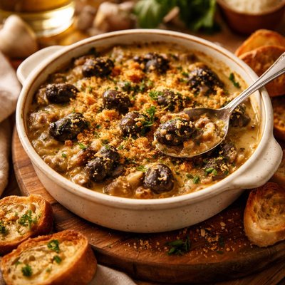 Image of Cassolette D Escargots Au Chablis Snails in Chablis Mushr