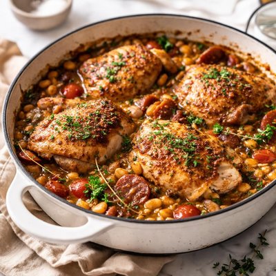 Image of Cassoulet Style Chicken Thighs