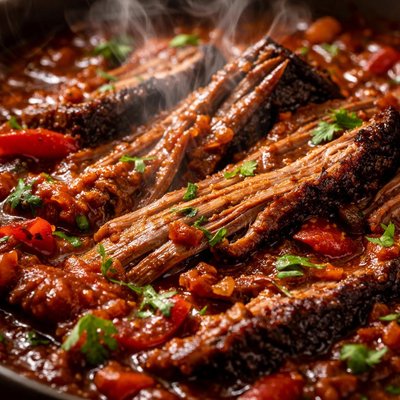 Image of Catahoula Brisket in Spicy Beer Tomato Sauce