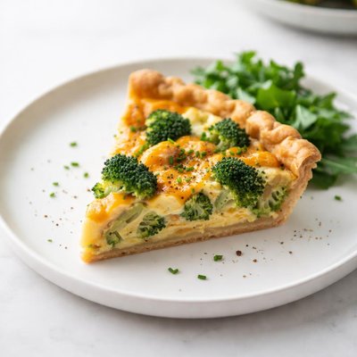 Image of Catalinas Yummy Broccoli Artichoke Cheddar Quiche