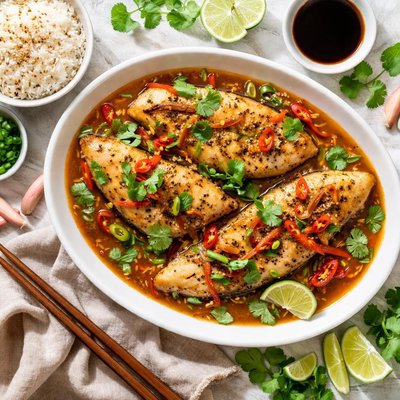 Image of Catfish Fillets in Ginger Sauce