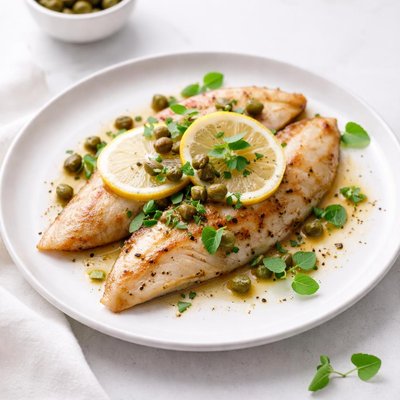 Image of Catfish with Lemon Capers and Oregano Weight Watchers