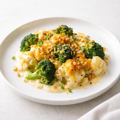 Image of Cauliflower and Broccoli Cheddar Gratin