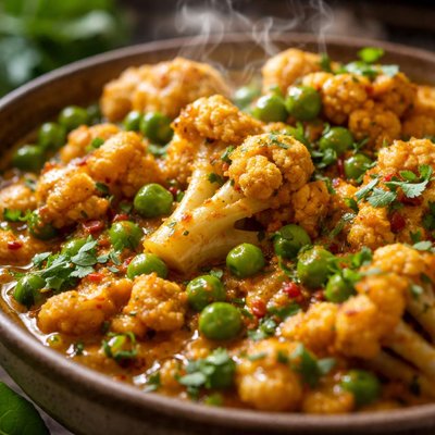 Image of Cauliflower and Green Pea Curry