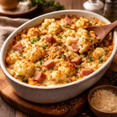Image of Cauliflower and Ham Gratin
