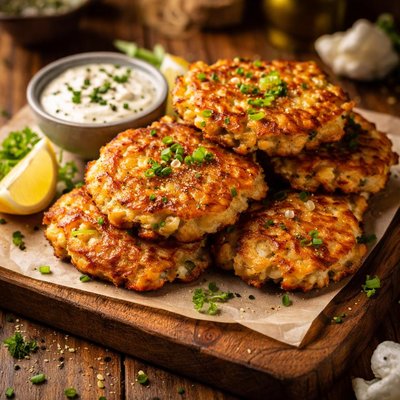 Image of Cauliflower Cheddar Fritters