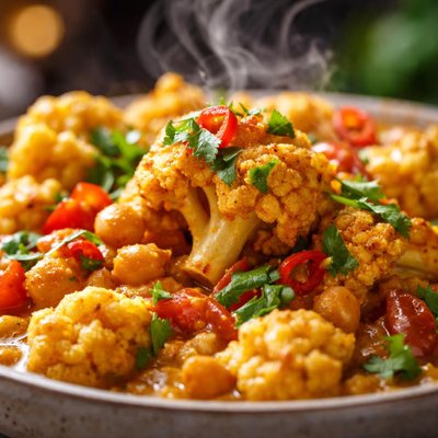 Image of Curry de coliflor sin frutos secos
