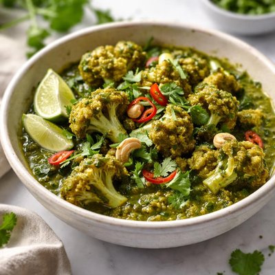 Image of Cauliflower in Green Masala