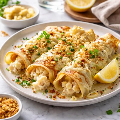 Image of Cauliflower Mornay Crepes