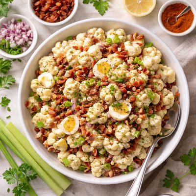 Image of Cauliflower Salad Made Like Potato Salad Low Carb