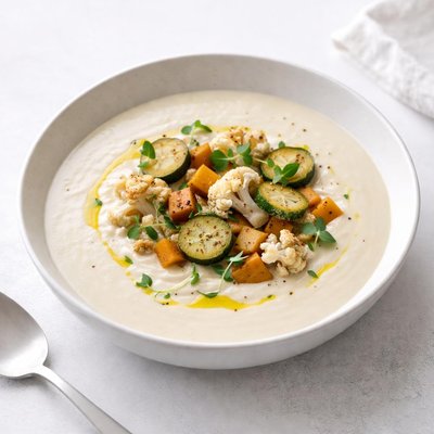 Image of Cauliflower Soup W Zucchini Sweet Potato