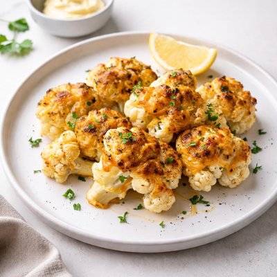 Image of Cauliflower with Lemon Mayonnaise Cheddar Crust