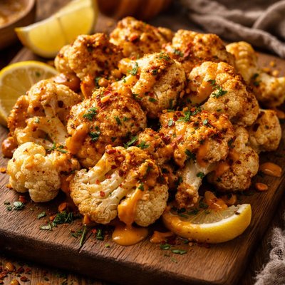 Image of Cauliflower with Paprika Garlic Sauce