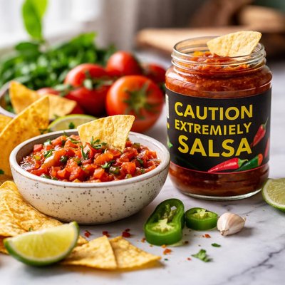 Image of Caution Extremely Hot Salsa