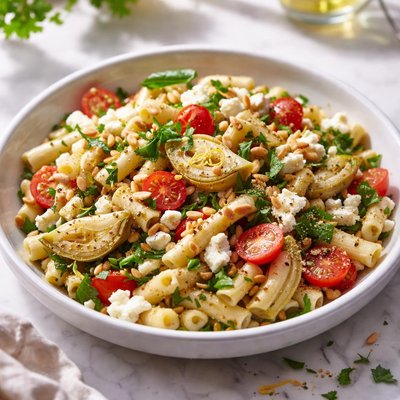 Image of Cavatelli Salad with Artichokes and Goat Cheese