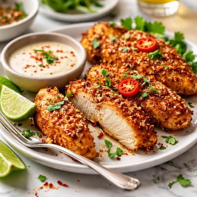 Image of Cayenne Coconut Crusted Chicken