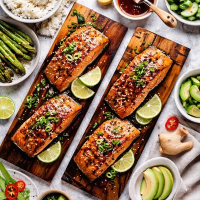 Image of Cedar Plank Teriyaki Salmon