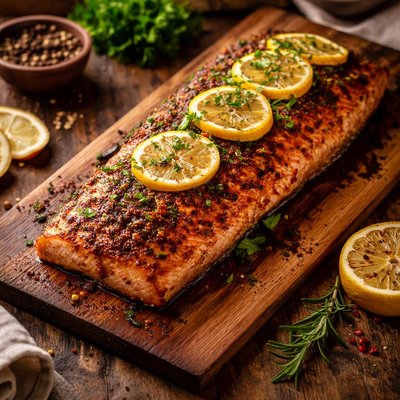 Image of Cedar Planked Salmon with Spice Rub