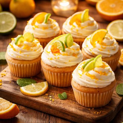 Image of Celebration Cupcakes with Citrus Frosting