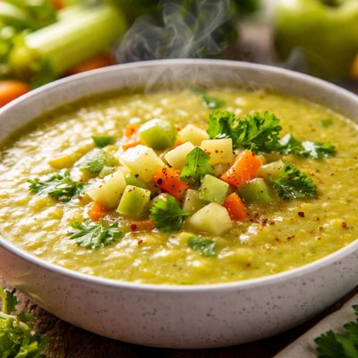 Image of Celery Carrot and Green Apple Soup