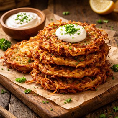 Image of Celery Root and Potato Pancakes Latkes Gluten Free