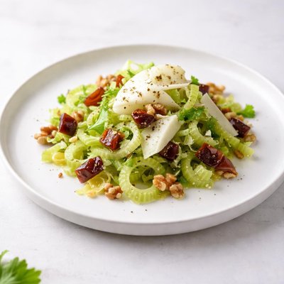 Image of Celery Salad with Walnuts Dates and Pecorino