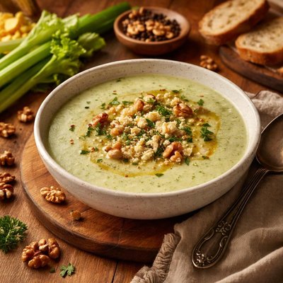 Image of Celery Stilton Walnut Soup