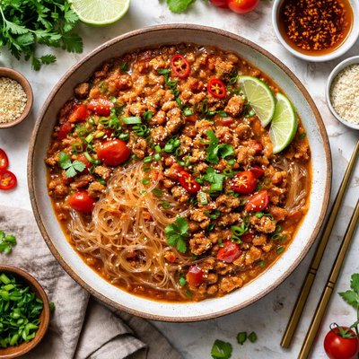 Image of Cellophane Noodles with Pork Tomato