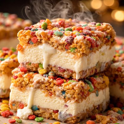 Image of Cereal Ice Cream Dessert Squares