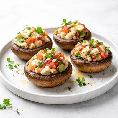 Image of Ceviche Salad Stuffed Mushrooms