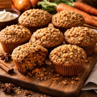 Image of Cha Ching Carrot Spice Muffins