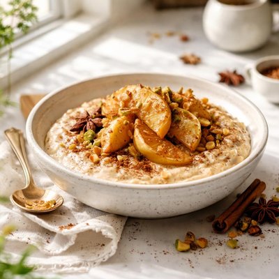 Image of Chai Semolina with Honey Apples