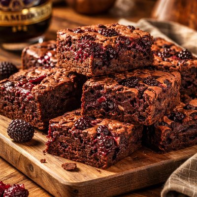 Image of Chambord Black Raspberry Brownies