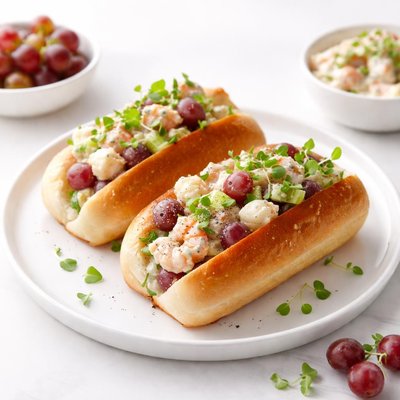 Image of Champagne Grape and Shrimp Salad Sandwiches