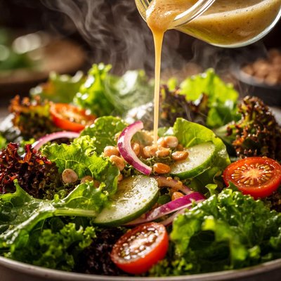 Image of Champagne Vinaigrette and Mixed Green Delight