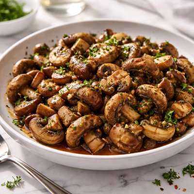 Image of Champinones Salteados Con Ajo Mushrooms Sauteed in Garlic