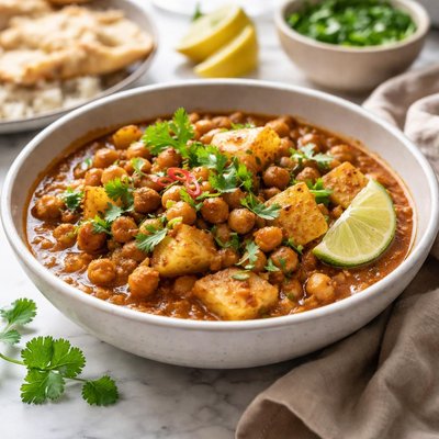 Image of Chana and Aloo Chickpea and Potato Curry