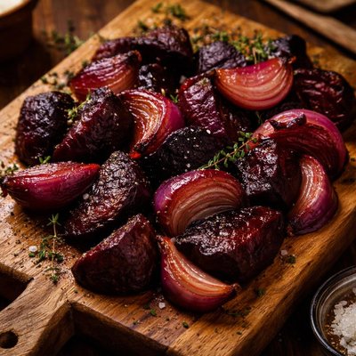 Image of Charcoal Roasted Beets and Red Onions