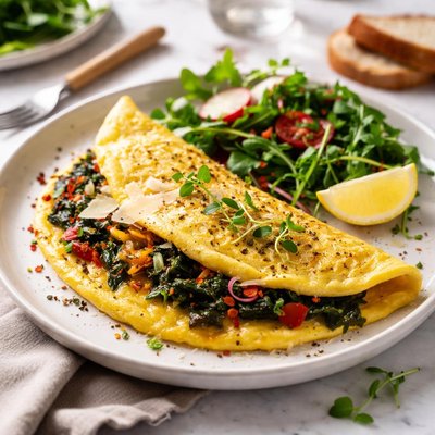 Image of Chard and Cheddar Omelette