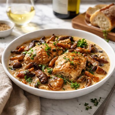 Image of Chardonnay Chicken Wild Mushroom Stew