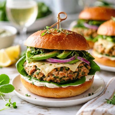 Image of Chardonnay Spinach Turkey Burgers