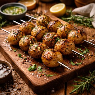 Image of Chargrilled New Potato Skewers