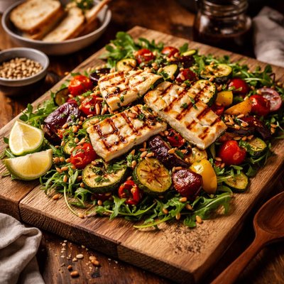 Image of Chargrilled Vegetable and Haloumi Salad