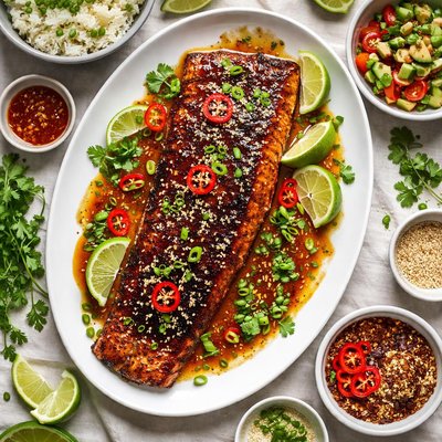 Image of Charred Sugar and Chili Crusted Salmon