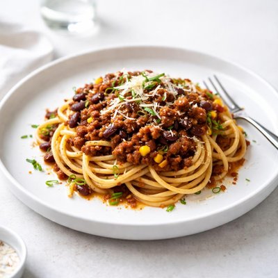 Image of Chasta Chili and Pasta Dish