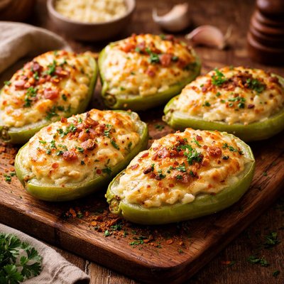 Image of Chayote with Cheese Stuffed Baked