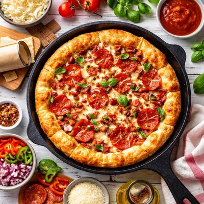 Image of Cheap Deep Biscuit Dough Pizza